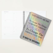 Serenity Prayer Colorful Rainbow Planner (Display)