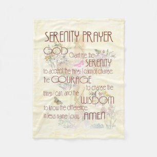Serenity Prayer Comfort Blanket Fleece Deken