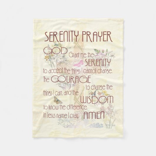 Serenity Prayer Comfort Blanket Fleece Deken (Voorkant)