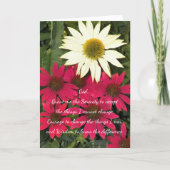 Serenity Prayer Coneflowers Floral Blank Kaart (Voorkant)
