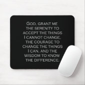 Serenity Prayer Copperplate Gothic Light Font Muismat (Met muis)