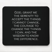 Serenity Prayer Copperplate Gothic Light Font Muismat (Voorkant)