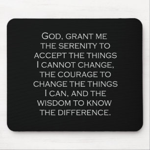Serenity Prayer Copperplate Gothic Light Lettertyp Muismat