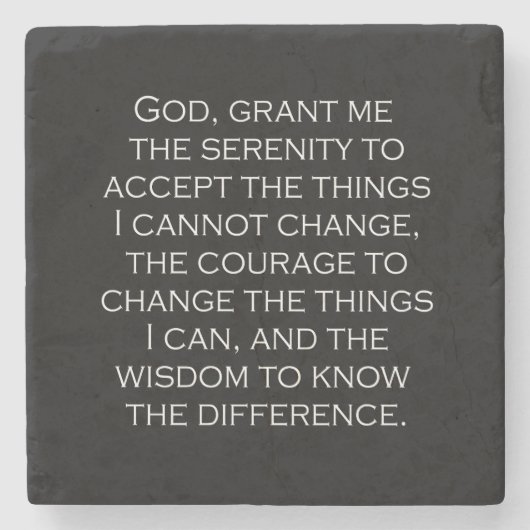 Serenity Prayer Copperplate Gotische Vakantie Stenen Onderzetter (Voorkant)
