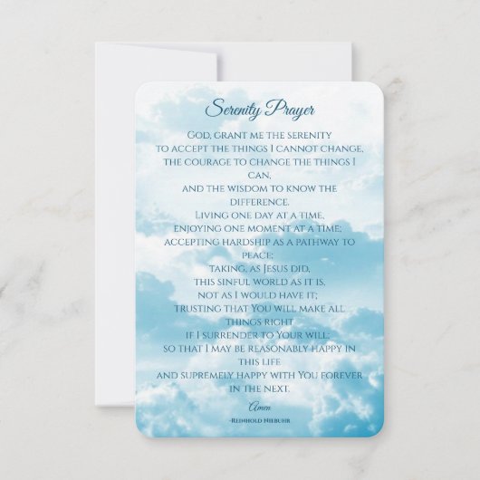 Serenity Prayer, Courage & Wisdom Kaart (Voorkant)