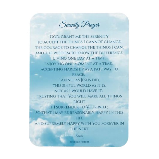 Serenity Prayer, Courage & Wisdom Magneet (Verticaal)