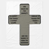 Serenity Prayer Cross Quote Fleece Deken (Voorkant)