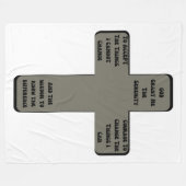 Serenity Prayer Cross Quote Fleece Deken (Voorkant (Horizontaal))