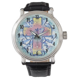 Serenity Prayer Cross Watch Horloge