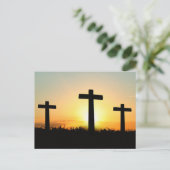 Serenity Prayer Crosses op Sunrise Briefkaart (Staand voorkant)