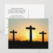 Serenity Prayer Crosses op Sunrise Briefkaart (Voorkant / Achterkant)