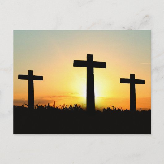 Serenity Prayer Crosses op Sunrise Briefkaart (Voorkant)