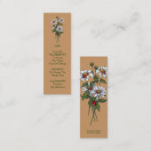 SERENITY PRAYER: Daisies met Ladybugs Mini Visitekaartje (Voorkant / Achterkant)