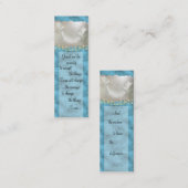 Serenity Prayer Doves Business Card ~ turquoise Mini Visitekaartje (Voorkant / Achterkant)