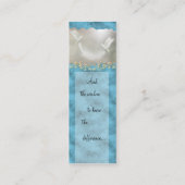 Serenity Prayer Doves Business Card ~ turquoise Mini Visitekaartje (Achterkant)