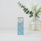 Serenity Prayer Doves Business Card ~ turquoise Mini Visitekaartje (Staand voorkant)