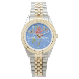 Serenity Prayer en Butterfly Horloge