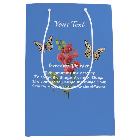 Serenity Prayer en Butterfly Medium Cadeauzakje (Voorkant)