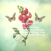 Serenity Prayer en Butterfly  Raamsticker (Vel 3)