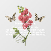Serenity Prayer en Butterfly  Raamsticker (Vel)