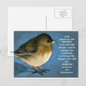 SERENITY PRAYER EN JUNCO ARTWORK BRIEFKAART (Voorkant / Achterkant)