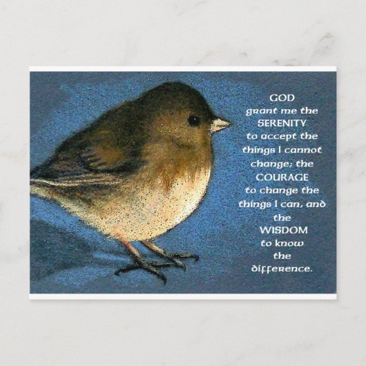 SERENITY PRAYER EN JUNCO ARTWORK BRIEFKAART (Voorkant)