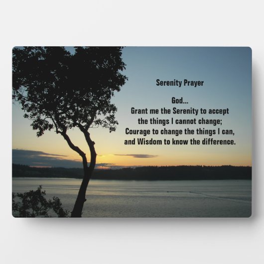 Serenity Prayer Evening Sunset Fotoplaat (voorkant)