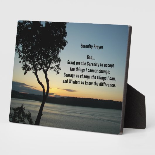 Serenity Prayer Evening Sunset Fotoplaat (Zijkant)