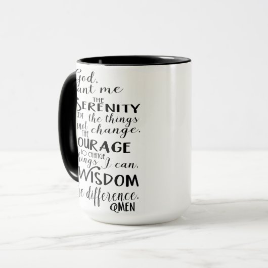 Serenity Prayer Faith Coffee Mok (Voorkant links)