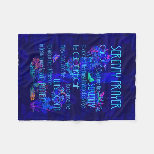 Serenity Prayer Fleece Deken (Voorkant (Horizontaal))