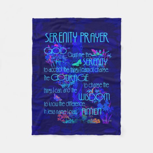 Serenity Prayer Fleece Deken (Voorkant)