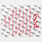 Serenity Prayer Fleece Deken (Voorkant (Horizontaal))