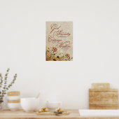 Serenity Prayer Floral Poster (Keuken)