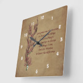 Serenity Prayer Flowering Tree Inspirerend Vierkante Klok (Hoek)