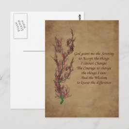 Serenity Prayer Flowers Inspirerend Briefkaart
