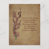 Serenity Prayer Flowers Inspirerend Briefkaart (Voorkant)