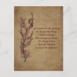 Serenity Prayer Flowers Inspirerend Briefkaart