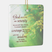 Serenity Prayer, Forest Kerstmis Keramisch Ornament (Rechts)