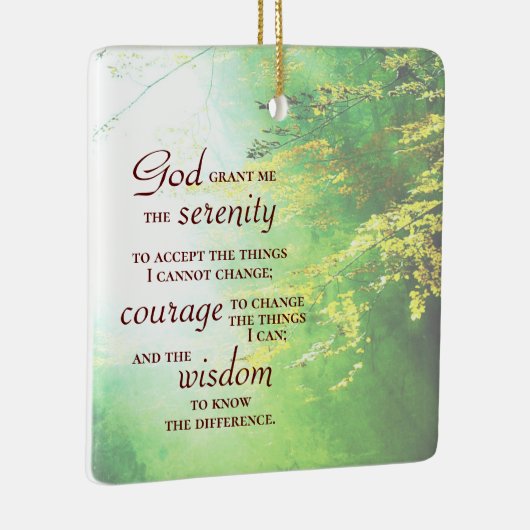 Serenity Prayer, Forest Kerstmis Keramisch Ornament (Rechts)