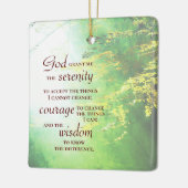 Serenity Prayer, Forest Kerstmis Keramisch Ornament (Links)