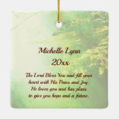 Serenity Prayer, Forest Kerstmis Keramisch Ornament (Achterkant)