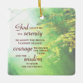 Serenity Prayer, Forest Kerstmis Keramisch Ornament (Voorkant)