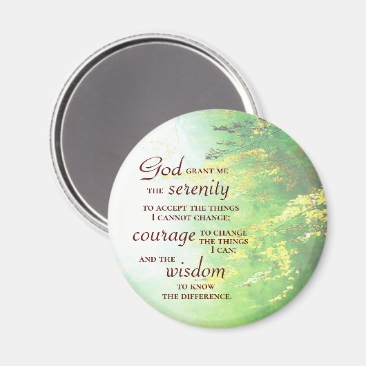 Serenity Prayer, Forest Magneet (Voorkant / Achterkant)