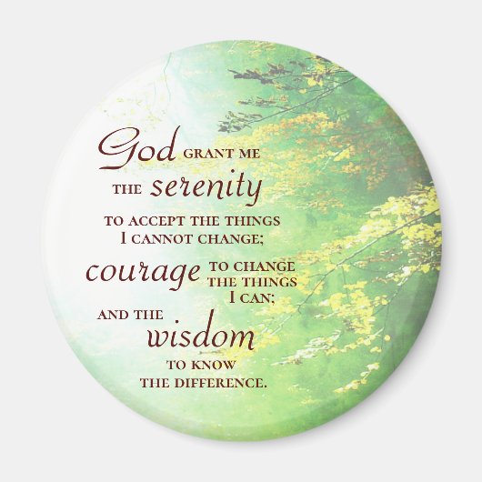 Serenity Prayer, Forest Magneet (Voorkant)
