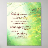 Serenity Prayer, Forest Poster (Voorkant)