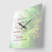 Serenity Prayer, Forest Vierkante Klok (Hoek)