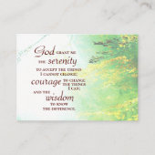 Serenity Prayer, Forest Visitekaartje (Voorkant)