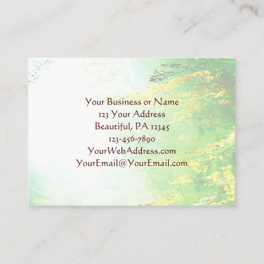 Serenity Prayer, Forest Visitekaartje (Achterkant)