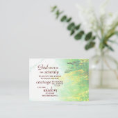 Serenity Prayer, Forest Visitekaartje (Staand voorkant)