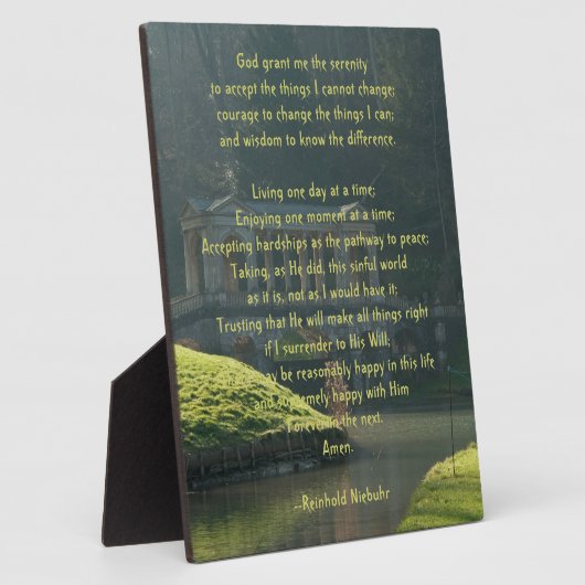 Serenity Prayer Fotoplaat (Zijkant)